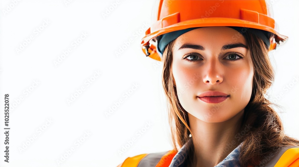 Contractor in white and a helmet. Contractor in white and a helmet.