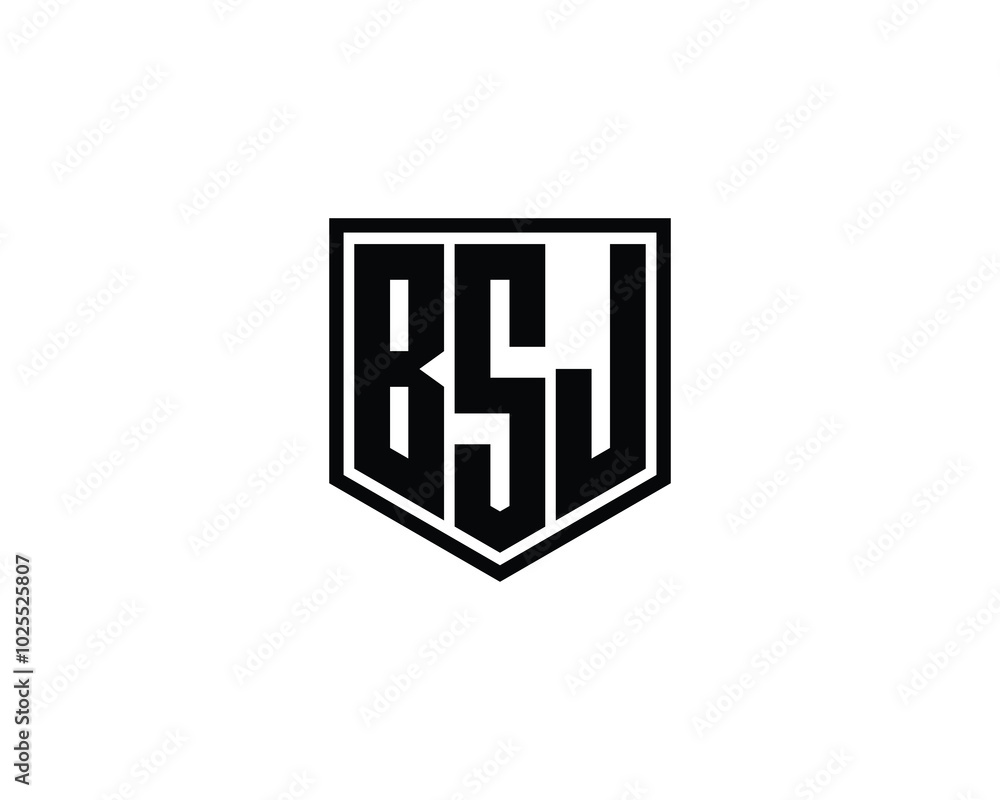BSJ logo design vector template. BSJ BSJ logo design vector template. BSJ