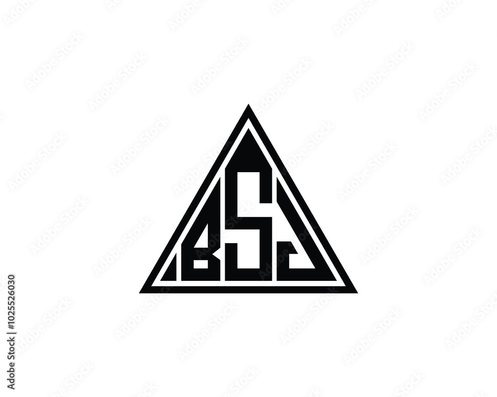 BSJ logo design vector template. BSJ BSJ logo design vector template. BSJ