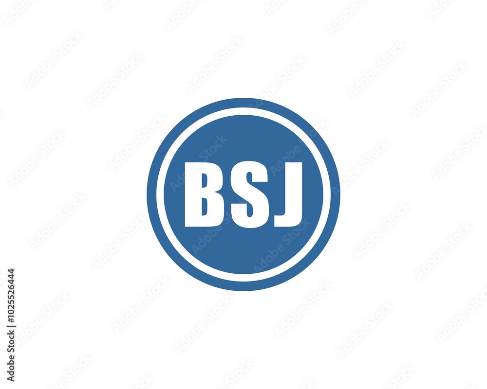 BSJ logo design vector template. BSJ BSJ logo design vector template. BSJ
