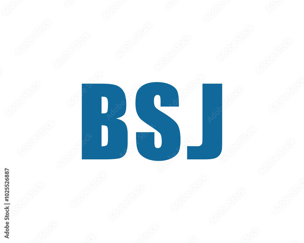 BSJ logo design vector template. BSJ BSJ logo design vector template. BSJ