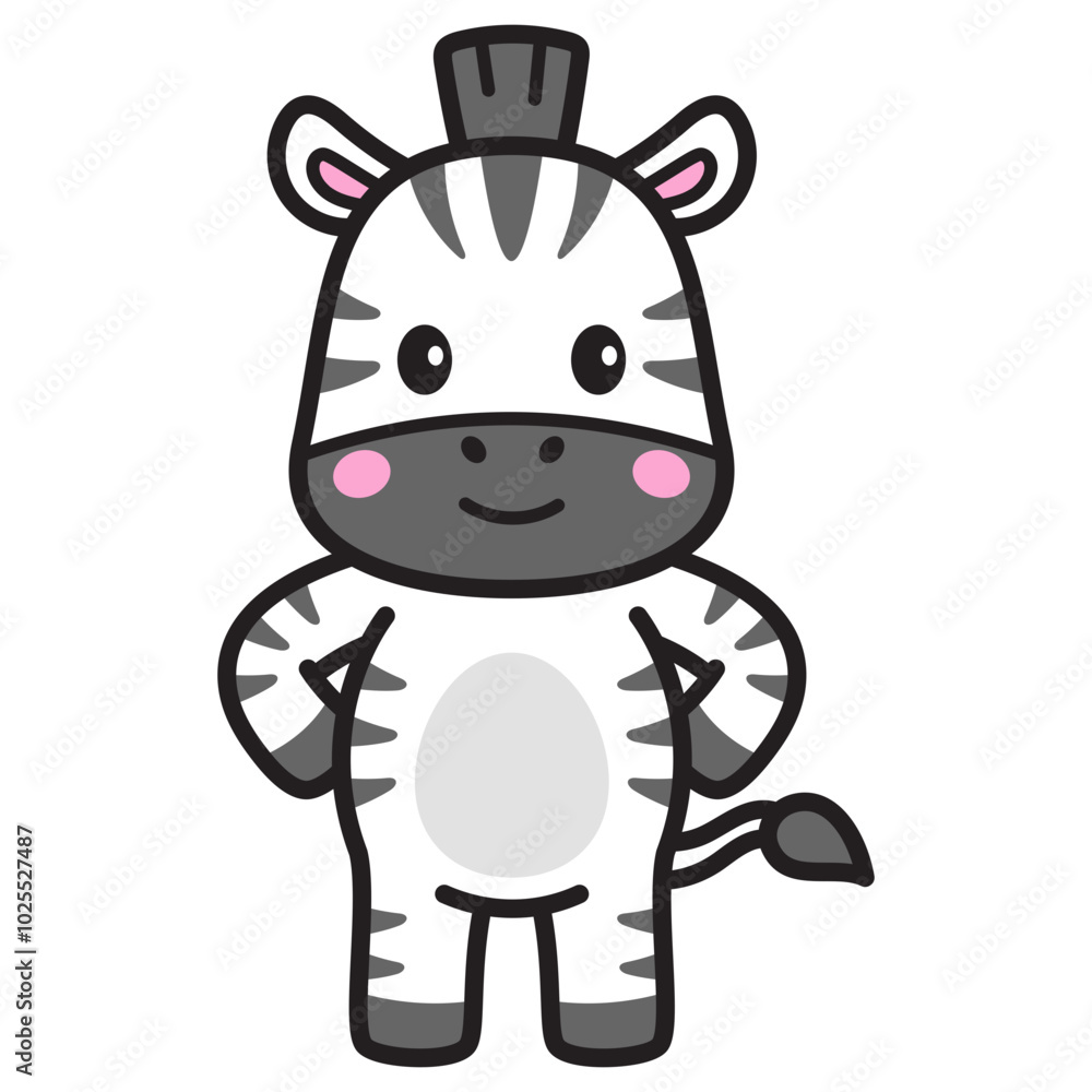 Cute Zebra Vector Doodle Illustration Cute Zebra Vector Doodle Illustration