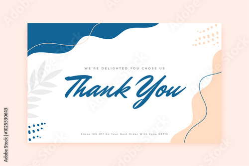 stylish thankyou card for social media post