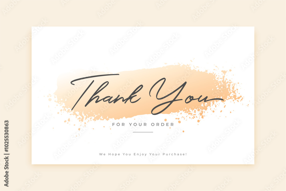 modern thank you for order card with grungy effect modern thank you for order card with grungy effect