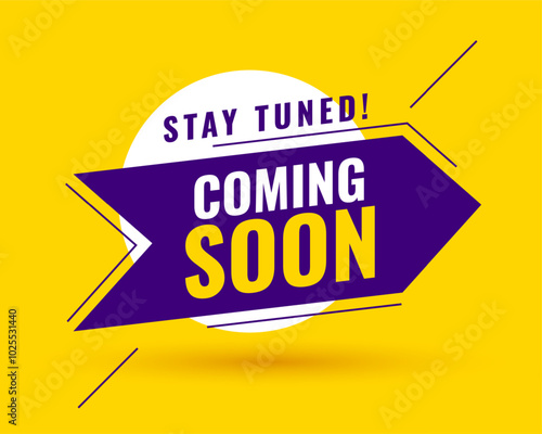 coming soon web page poster with stay tuned message