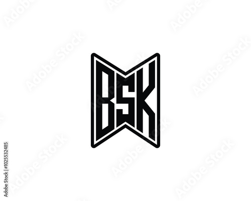 BSK logo design vector template. BSK