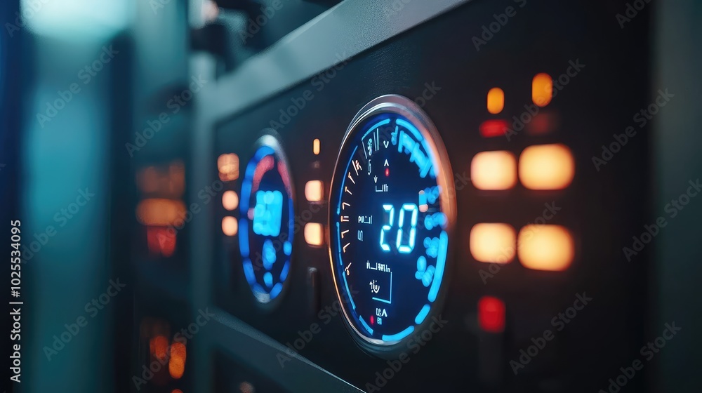 Modern Air Conditioning Control Panel Display