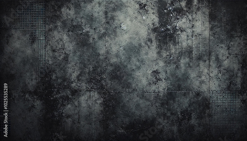 コンクリート 壁面 無機質 工業的 ダーク グレー テクスチャー 汚れ スクエア 模様 劣化 質感 スクラッチ ストラクチャー 無機素材 アーバン 都市的 荒廃 モダン ディストピア