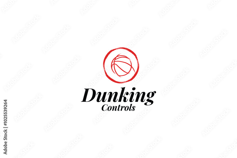 art brush dunking control iconic logo design vector illustration. modern line art brush basketball dunk logo vector design template with abstract, grunge and unique styles isolated on white background art brush dunking control iconic logo design vector illustration. modern line art brush basketball dunk logo vector design template with abstract, grunge and unique styles isolated on white background