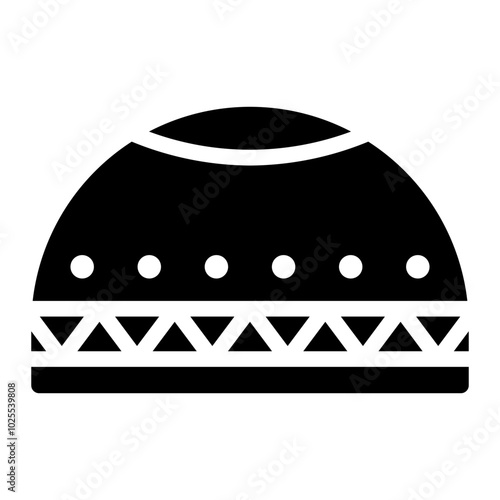 muslim cap glyph icon