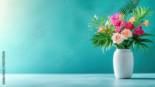 Wallpaper Mural Vibrant Exotic Flowers in Modern Tropical Interior: Luxurious Blend of Nature and Color Torontodigital.ca