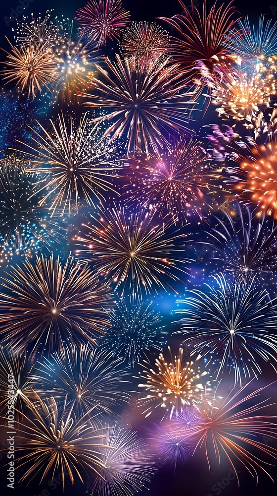 Experience the dynamic energy of vibrant fireworks bursting in captivating abstract patterns. This colorful celebration captures the essence of festive moments in a striking visual display. Experience the dynamic energy of vibrant fireworks bursting in captivating abstract patterns. This colorful celebration captures the essence of festive moments in a striking visual display.