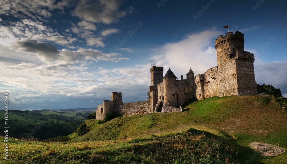 The romance of castles nestled in the hills. The romance of castles nestled in the hills.