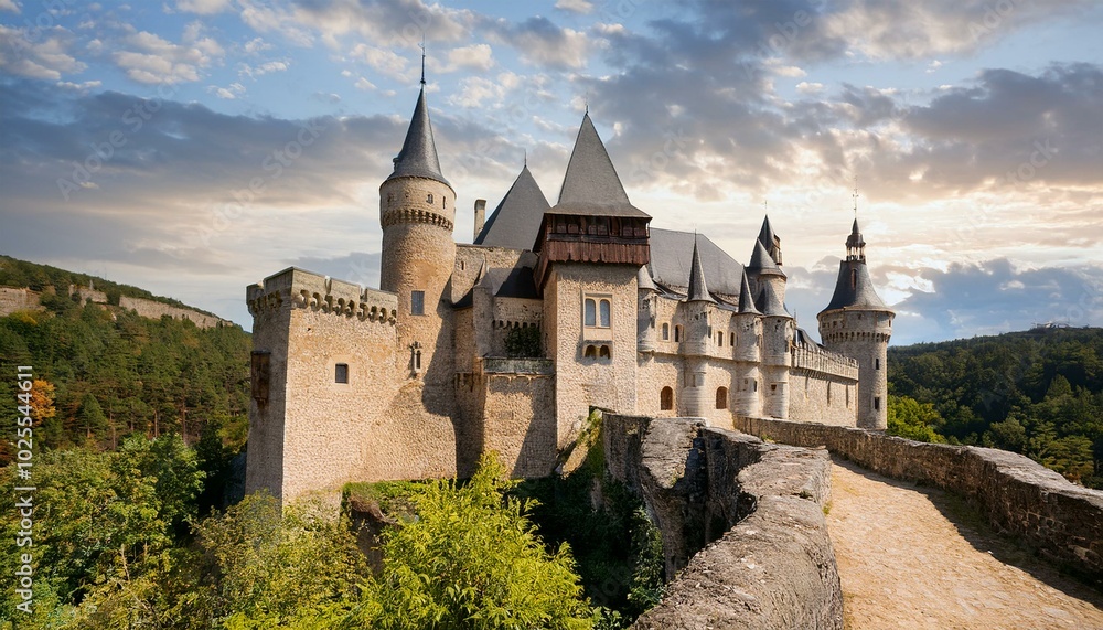 Stunning views from towering castle walls. Stunning views from towering castle walls.