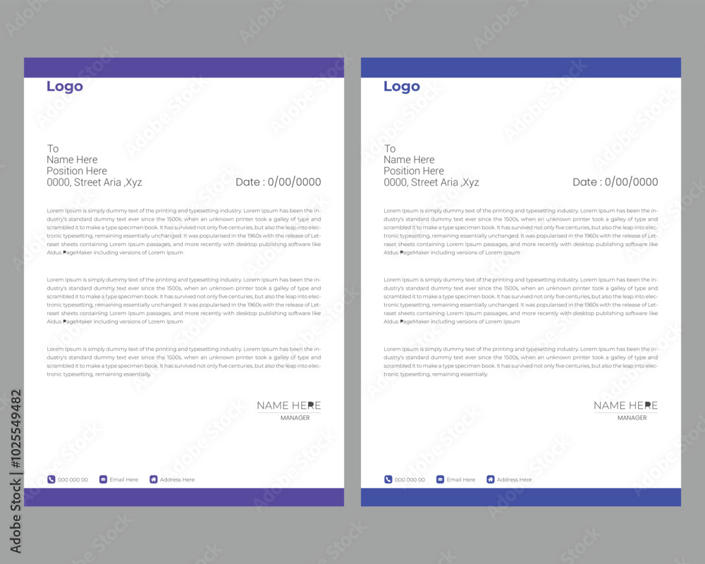 Corporate letterhead design
Corporate letterhead design