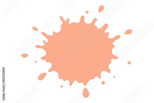 Coral Peach paint splatter | vector on white background