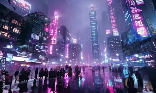 futuristic cyberpunk city
