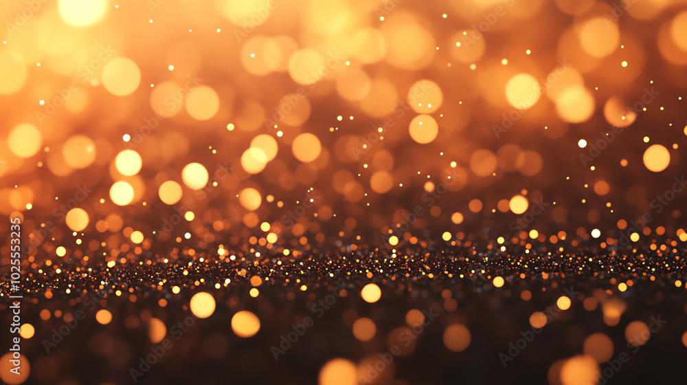 A mesmerizing abstract background filled with golden bokeh lights, perfect for creating a warm and inviting atmosphere in designs. A mesmerizing abstract background filled with golden bokeh lights, perfect for creating a warm and inviting atmosphere in designs.