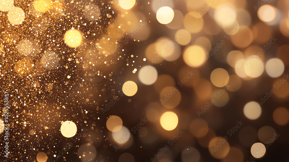 Glittering gold bokeh effect on a dark background, creating a festive and magical atmosphere perfect for celebrations and artistic designs. Glittering gold bokeh effect on a dark background, creating a festive and magical atmosphere perfect for celebrations and artistic designs.