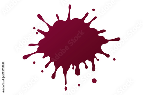 Maroon paint splatter | vector on white background