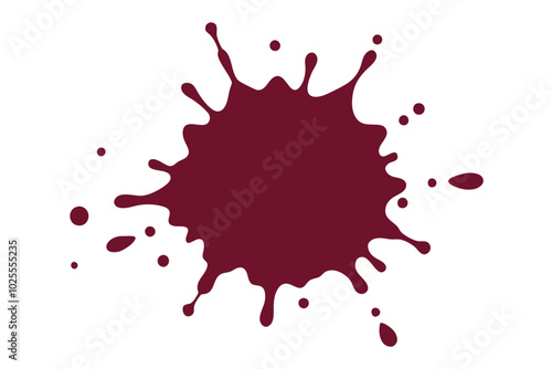 Maroon paint splatter | vector on white background