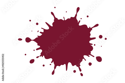 Maroon paint splatter | vector on white background