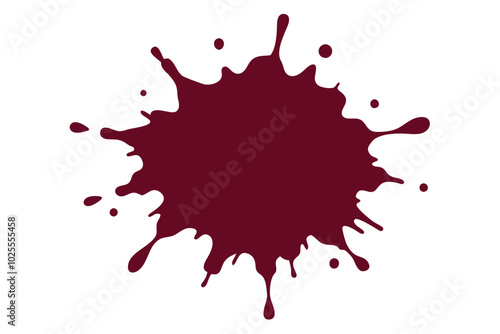 Maroon paint splatter | vector on white background