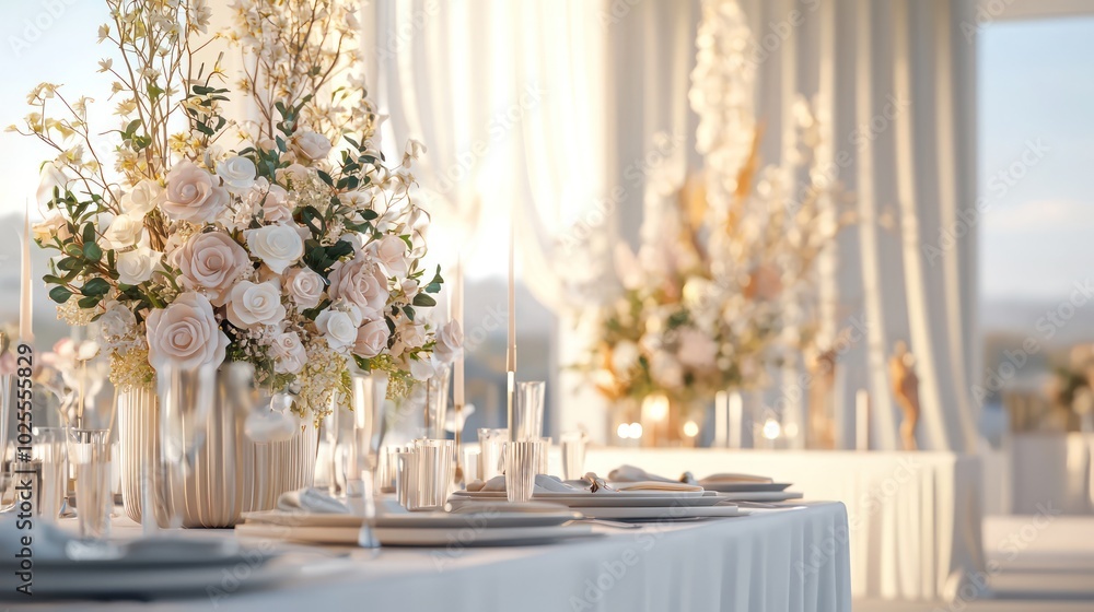 Beautifully organized event concepts featured in a blank wedding planner's portfolio in 3D. Beautifully organized event concepts featured in a blank wedding planner's portfolio in 3D.
