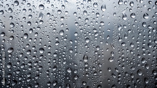 Wallpaper Mural Description: Rain drops or water droplets on clear glass with a gray background Torontodigital.ca