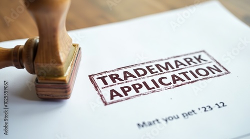 Wallpaper Mural Trademark application approved with rubber stamp on paper document Torontodigital.ca