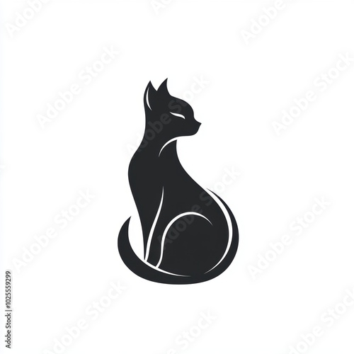 Wallpaper Mural Black cat. Halloween decoration element. Torontodigital.ca