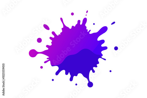 Indigo Purple paint splatter | vector on white background