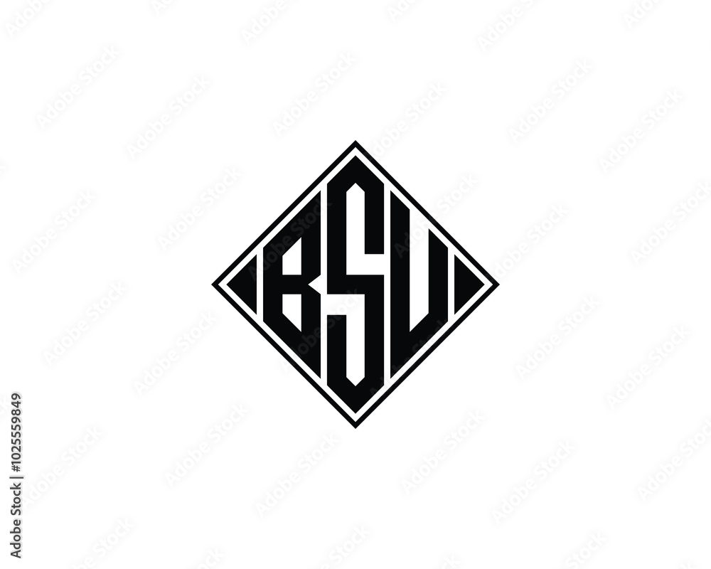 BSU logo design vector template. BSU BSU logo design vector template. BSU