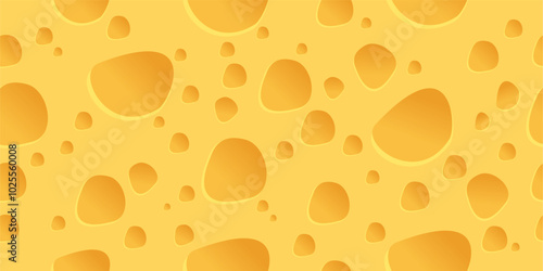 cheese texture seamless pattern vector graphic illustration background with holes yellow flat design cartoon