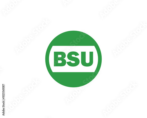 BSU logo design vector template. BSU