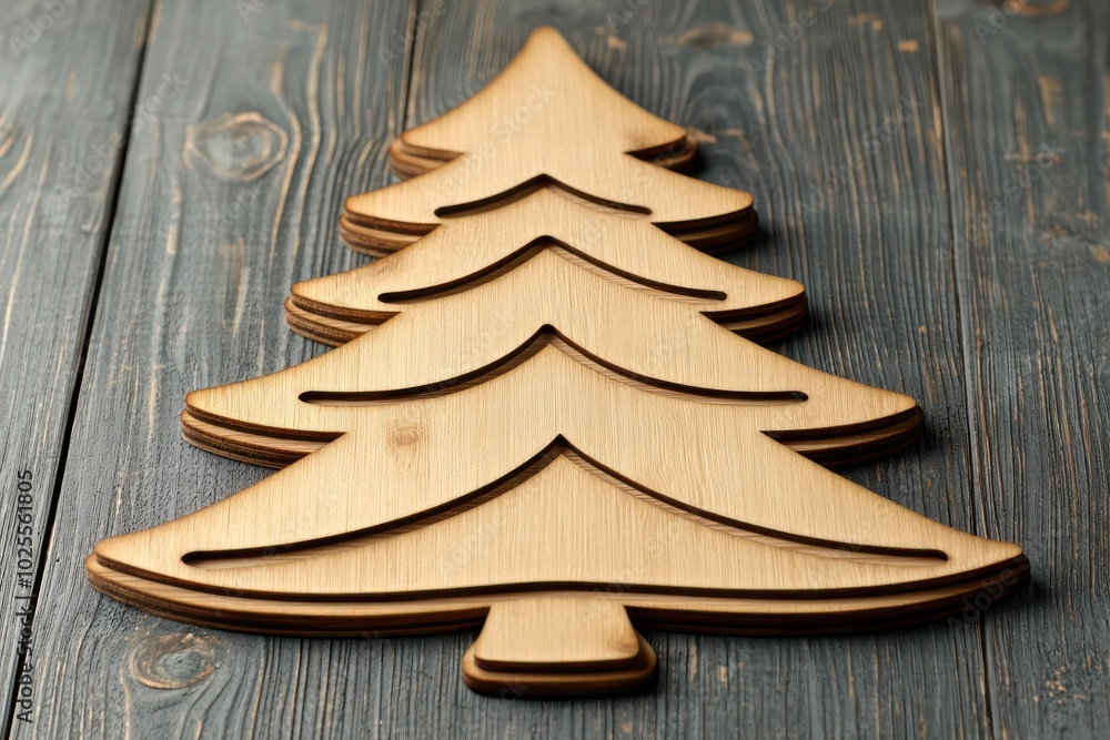 Vector illustration of a Christmas tree shaped wooden sign for holiday retail settings. Vector illustration of a Christmas tree shaped wooden sign for holiday retail settings.