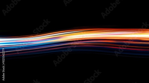 Abstract background of a light streak in vibrant colors.