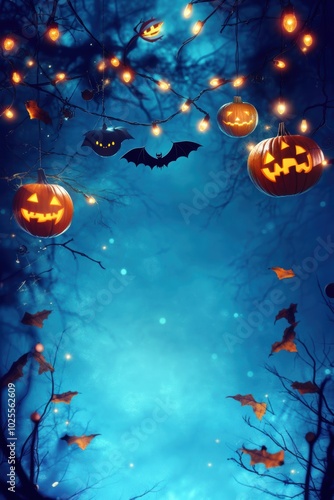 Background template with copy text for Halloween poster design