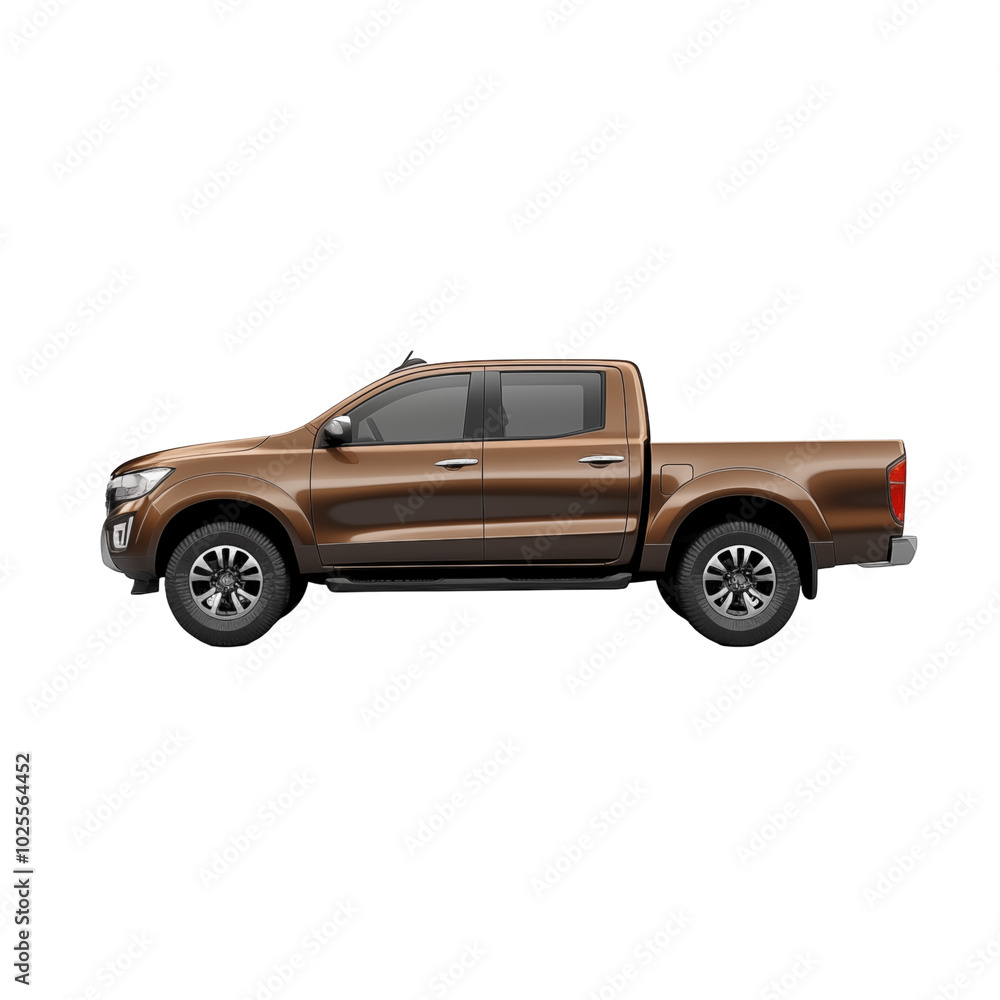 A modern brown pickup truck parked against a simple backdrop showcasing its sleek design A modern brown pickup truck parked against a simple backdrop showcasing its sleek design