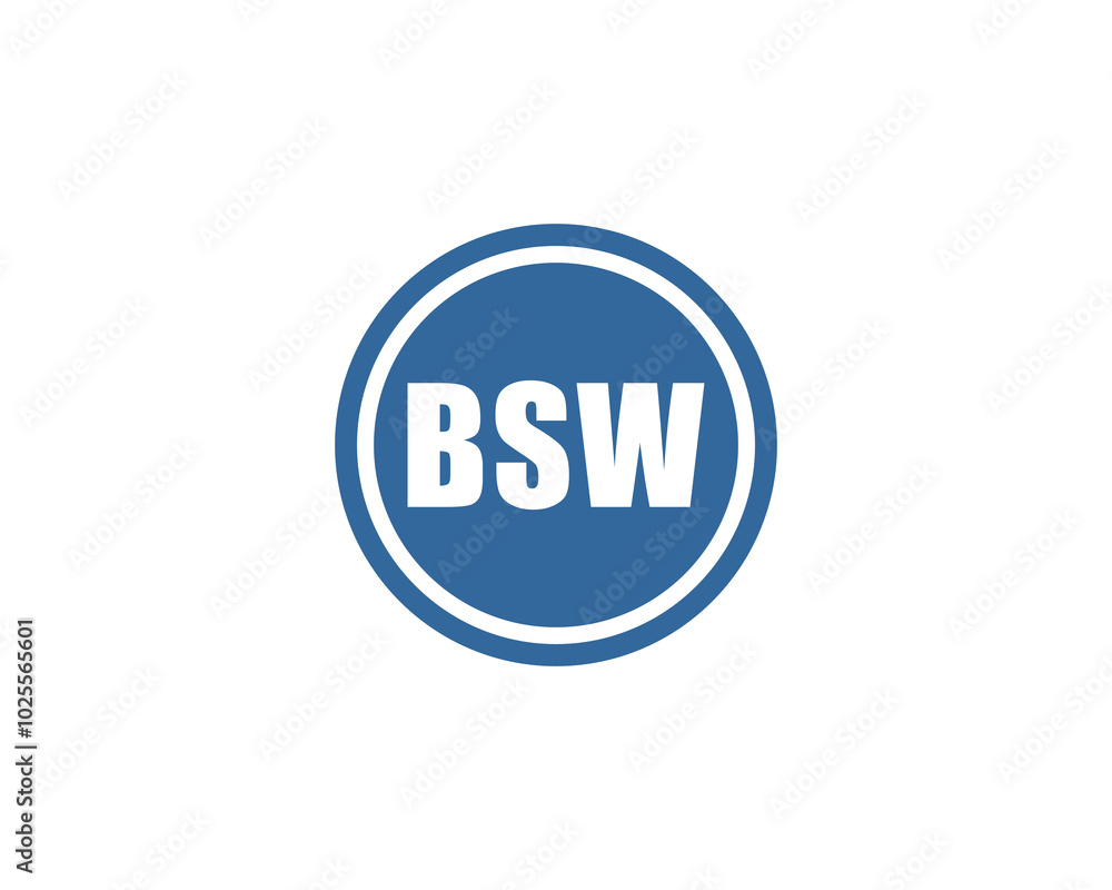 BSW logo design vector template. BSW BSW logo design vector template. BSW