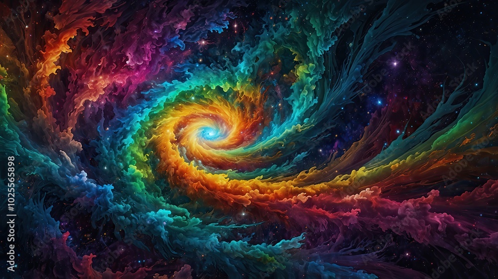 iridescent rainbow galaxy space psychede generate ai iridescent rainbow galaxy space psychede generate ai