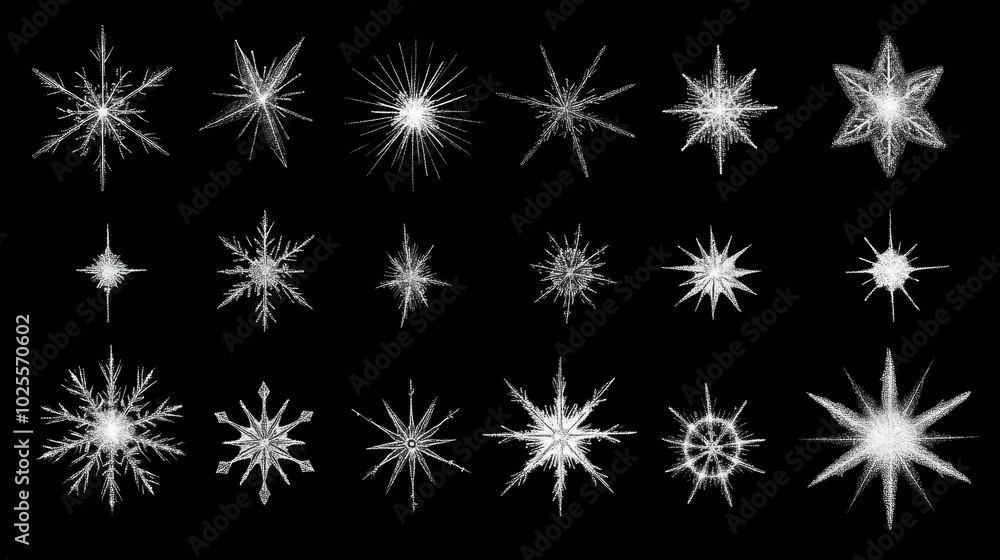 Collection of holiday star. Vector illustration decoration element for greeting card poster design Collection of holiday star. Vector illustration decoration element for greeting card poster design