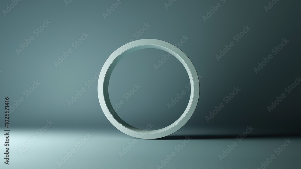 Smooth 3D ring display, blank, in a bright, simple setting. Smooth 3D ring display, blank, in a bright, simple setting.