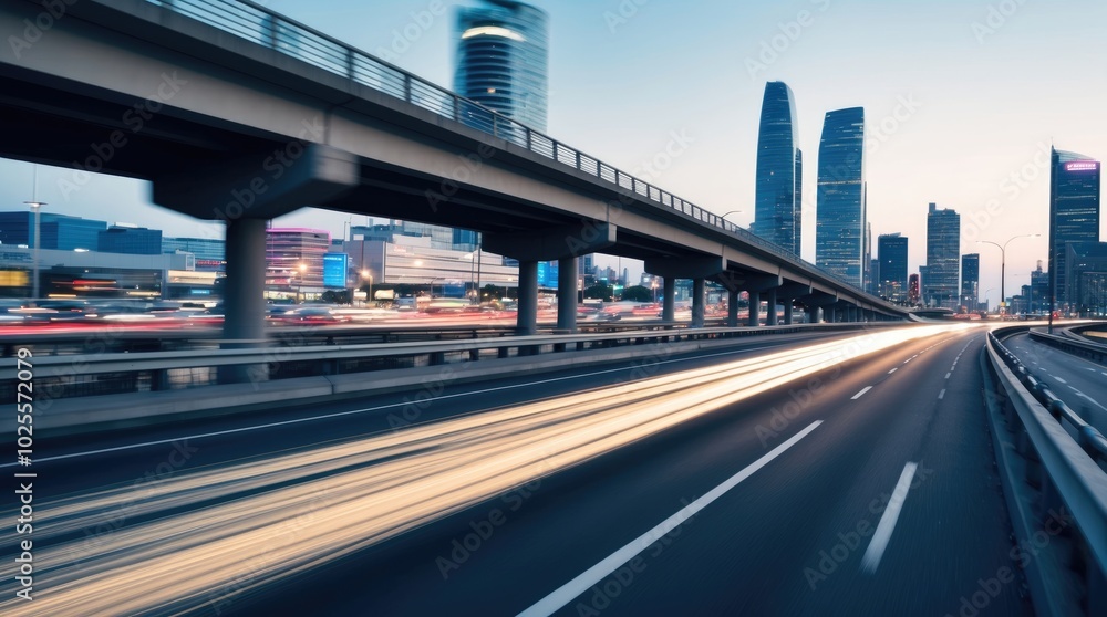 Naklejka premium photograph of a highway overpass generate ai