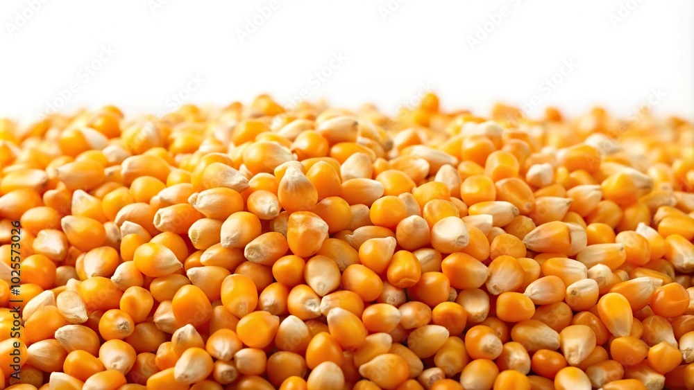 Dried corn kernels on white background Dried corn kernels on white background
