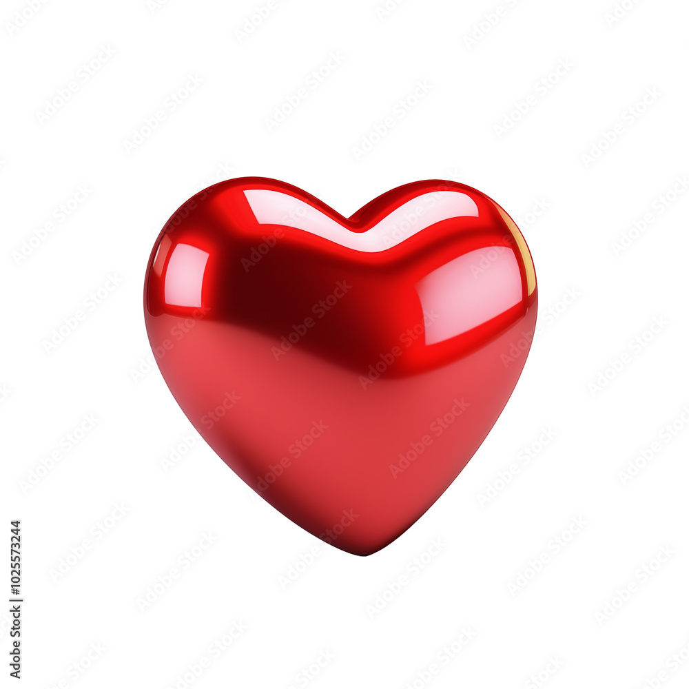 Shiny red heart symbol on a bright background for romantic occasions and celebrations Shiny red heart symbol on a bright background for romantic occasions and celebrations