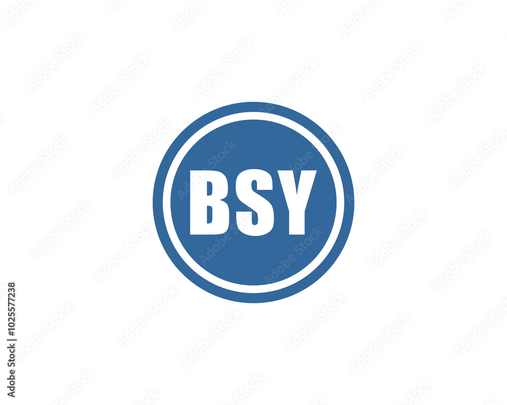 BSY logo design vector template. BSY BSY logo design vector template. BSY