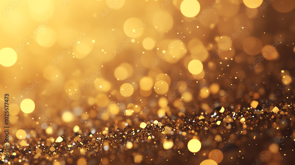 Golden bokeh background with shimmering lights creating a festive and elegant atmosphere, perfect for celebrations and special occasions. Golden bokeh background with shimmering lights creating a festive and elegant atmosphere, perfect for celebrations and special occasions.