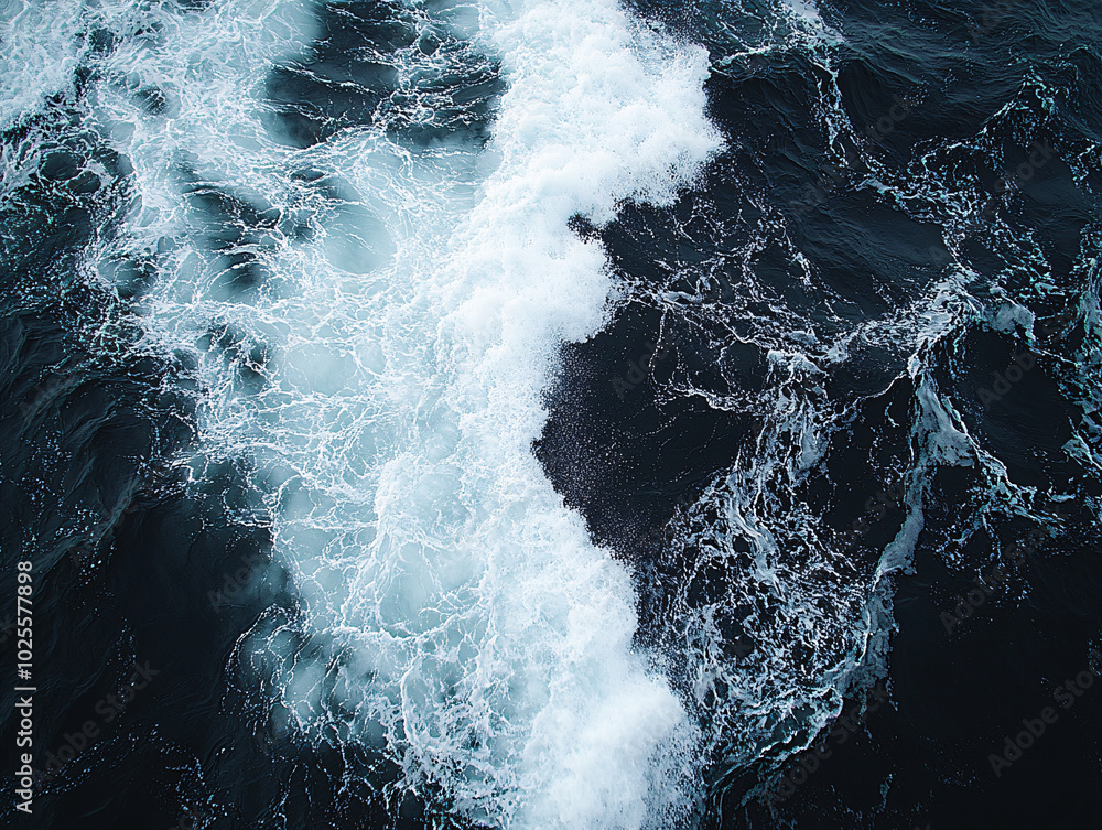 custom made wallpaper toronto digitalocean waves, capturing the energy and movement of the black and white water.