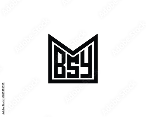 BSY logo design vector template. BSY photo